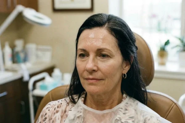 woman with Postmenopausal Hyperhidrosis
