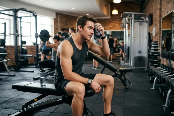 man at the gym