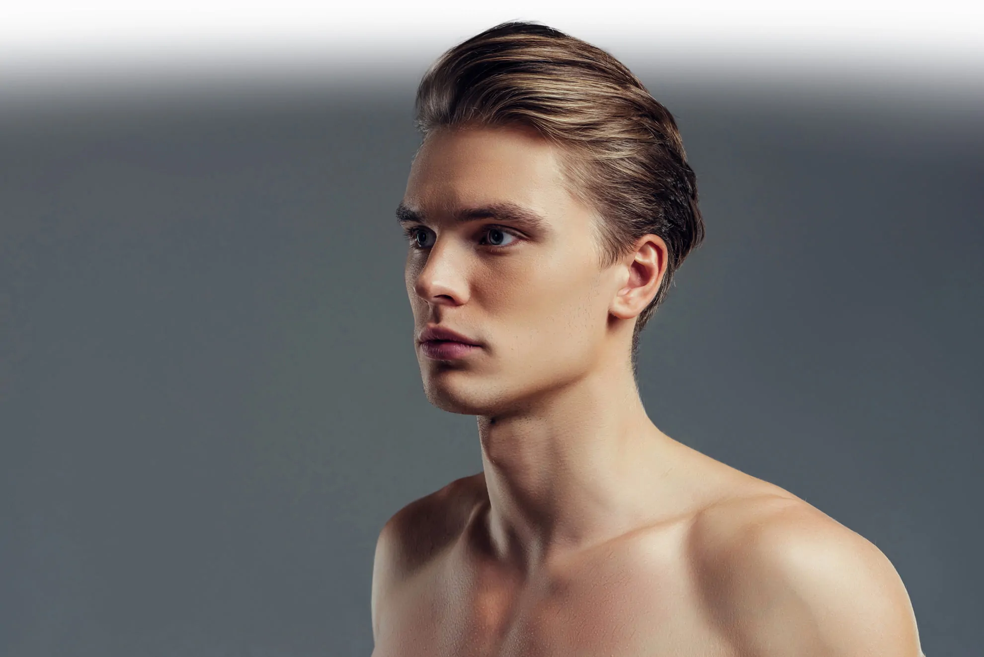 Man after having a facetite surgery