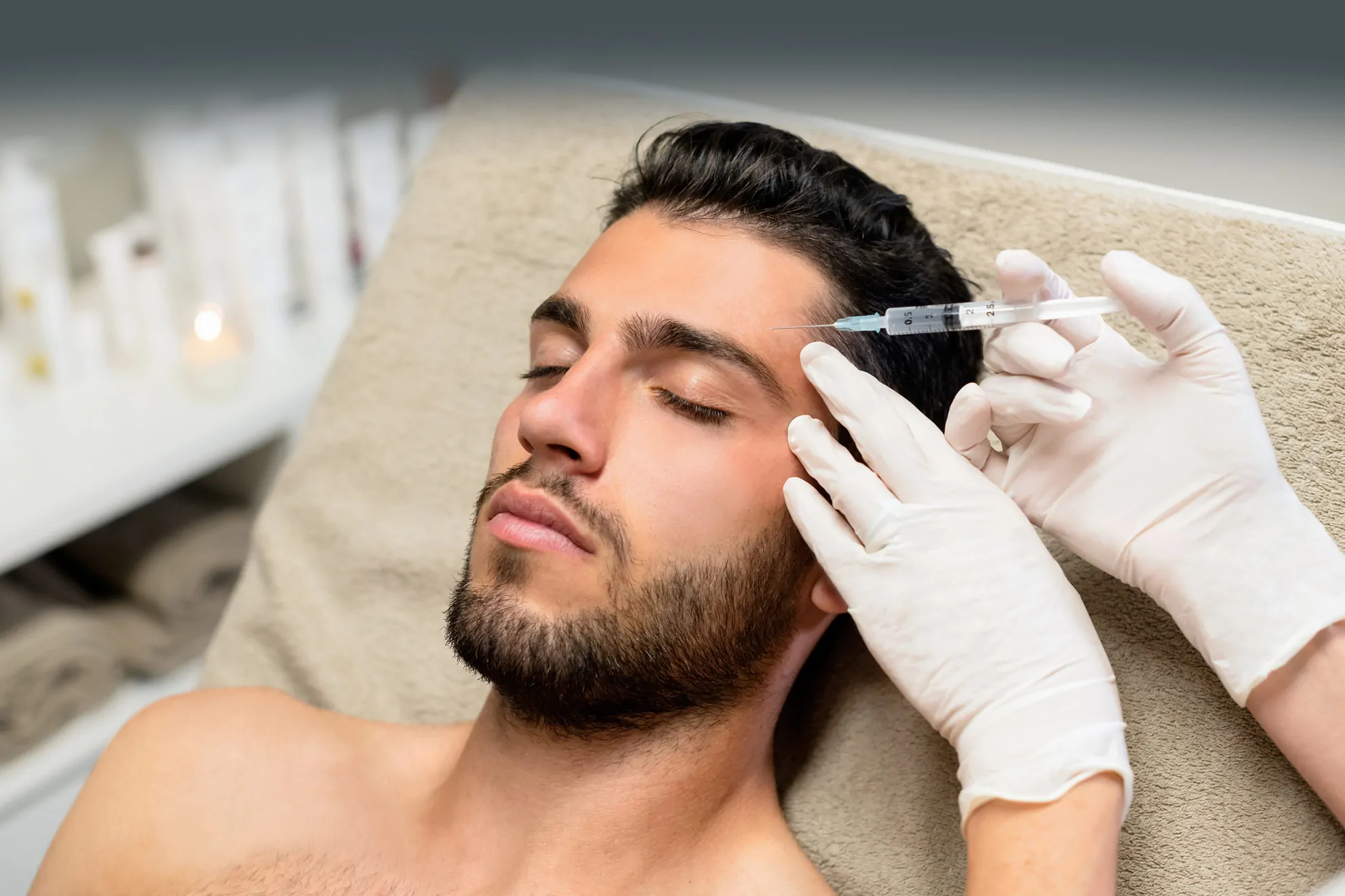 Man getting Botox