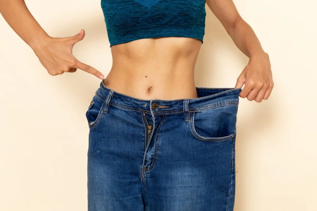 A woman who lost some weight