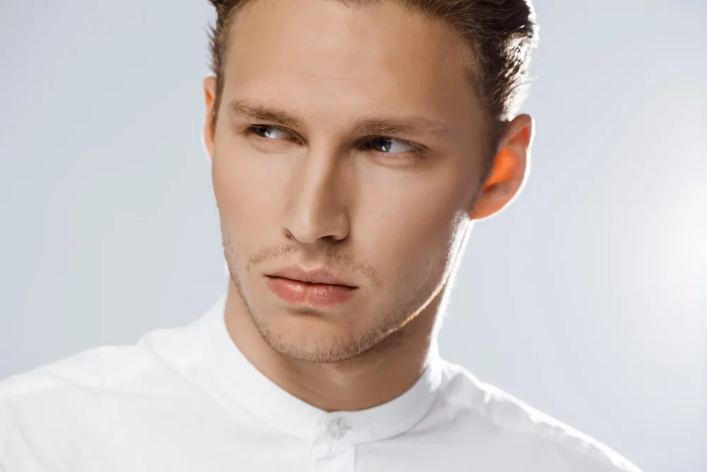 portrait of attractive man face
