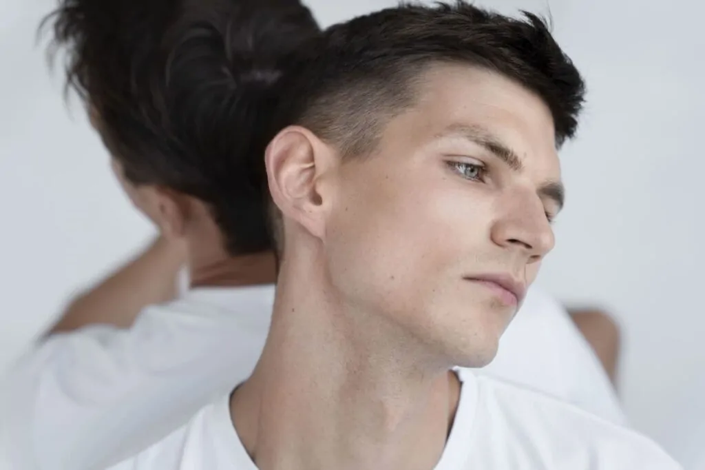 Close up men Non-Invasive Treatment For Jawline