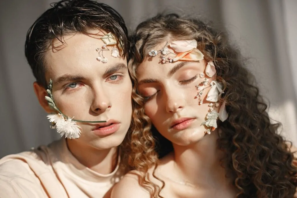 a couple posing after having facial plastic surgery