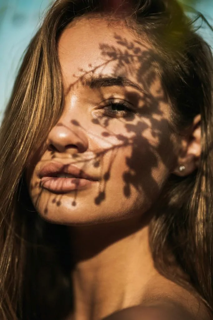 close up photo of a face of a woman