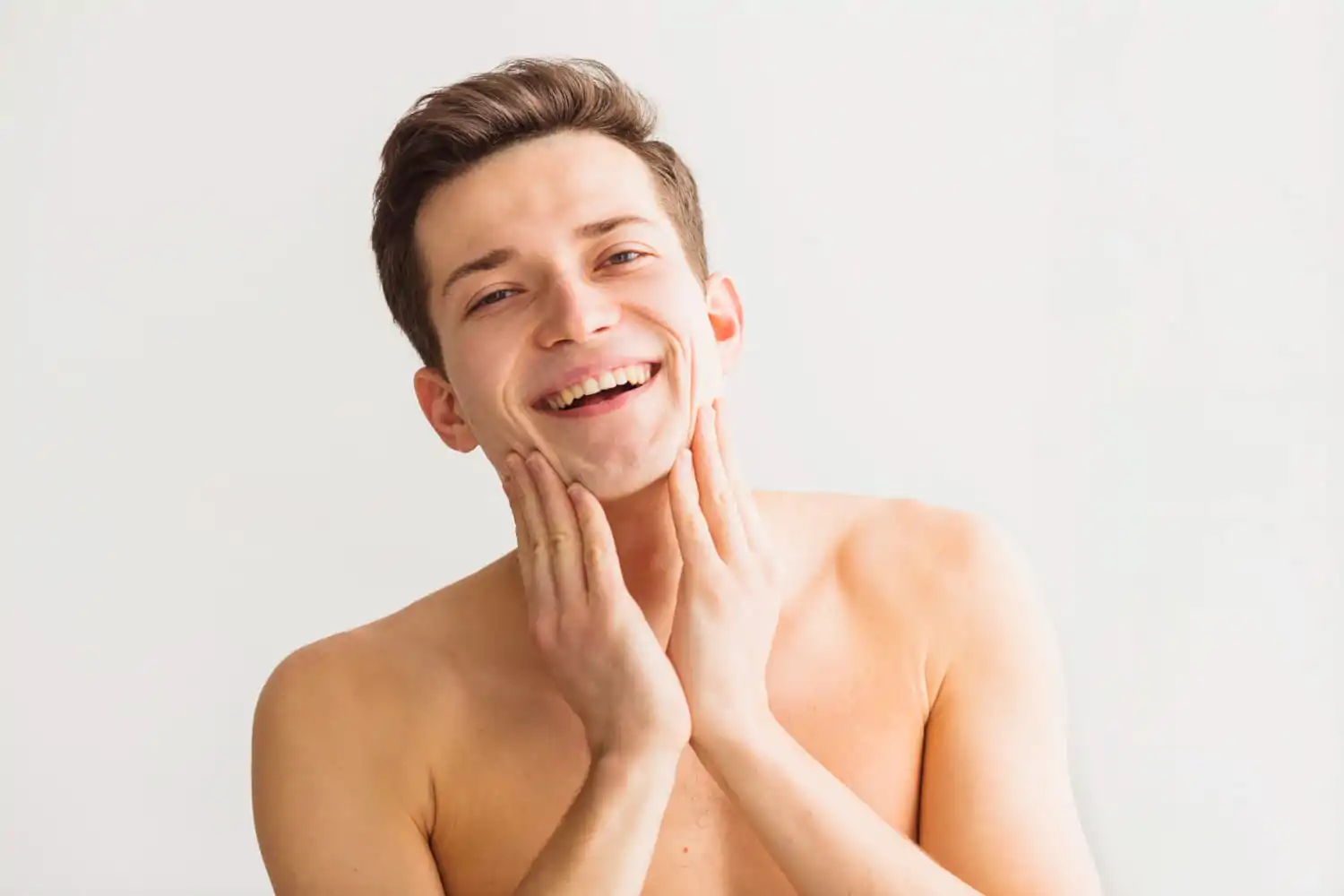 Man being happy with his HGH therapy results
