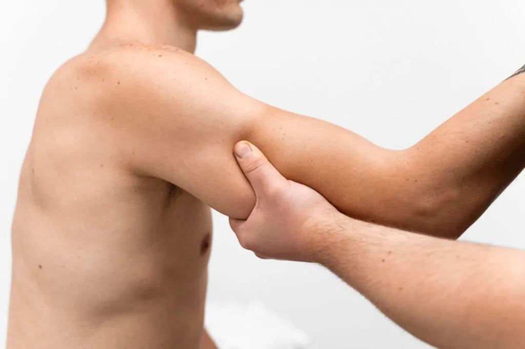 Side view of patients arm for Skin Quality