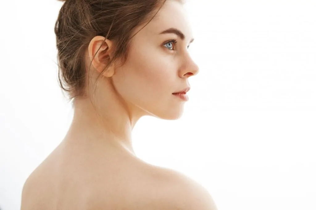 woman with Jawline Filler
