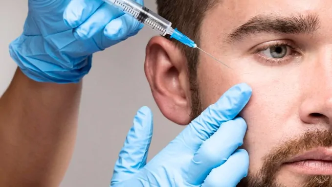 Man getting a Botox injection