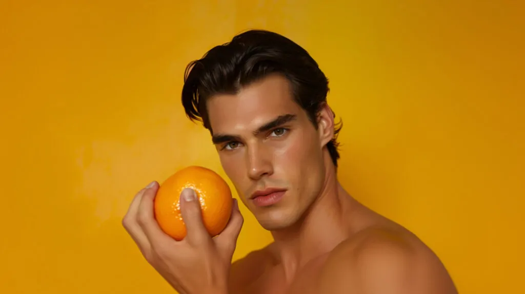 Handsome man posing in studio