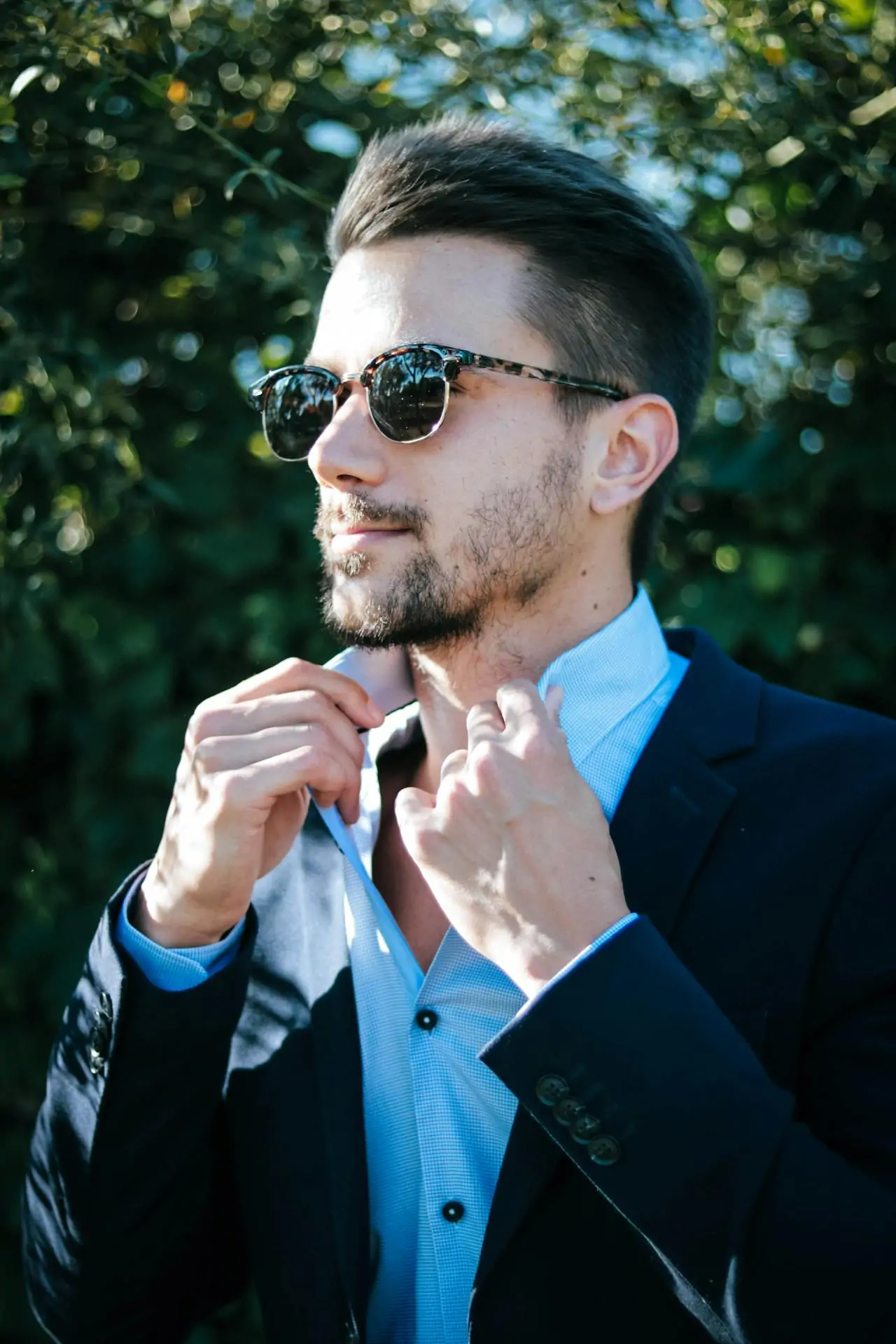 Man looking handsome after getting PDO threads