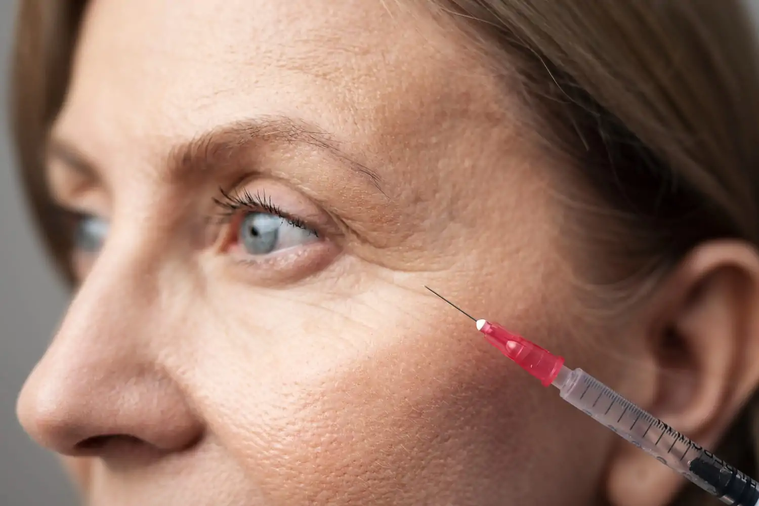Close up woman with Botox Treatment