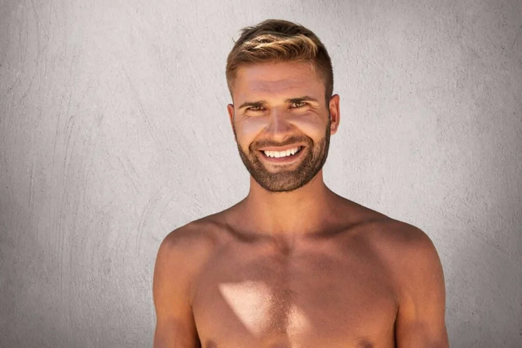 man with pleasant smile
