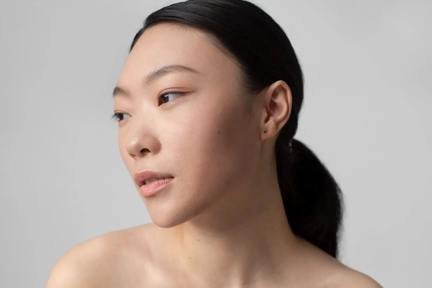 woman posing with perfect skin