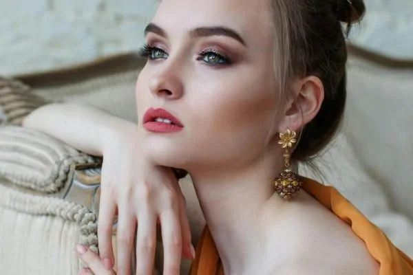 A beautiful woman who had undergone rhinoplasty