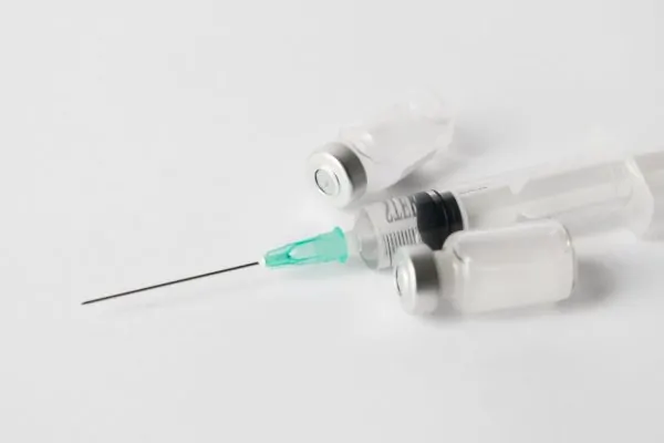 Photo of a syringe containing jawline fillers