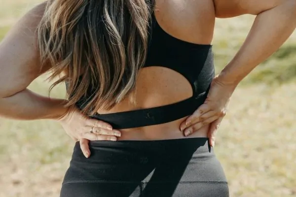 Woman with back pain