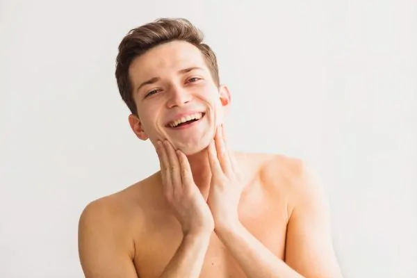 Man being happy with his HGH therapy results
