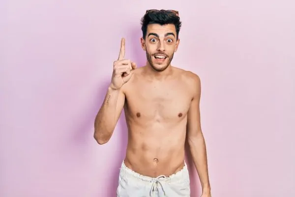 Man getting a liposuction touch-up