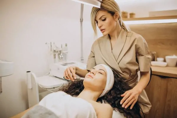 Woman getting peptide therapy