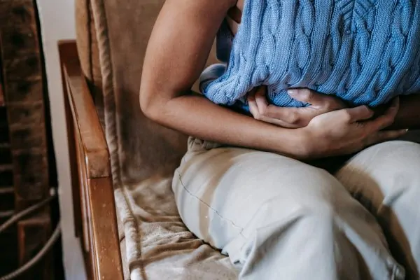 A woman suffering from constipation after getting Botox