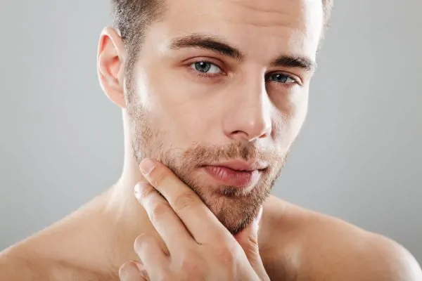 Close up image of a handsome bearded man