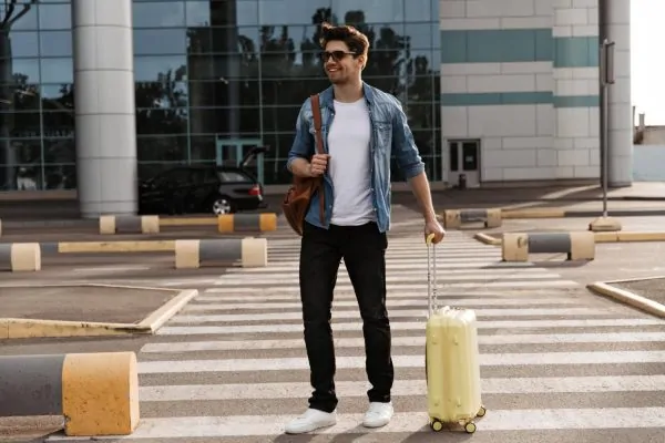 Man travelling for plastic surgery procedure