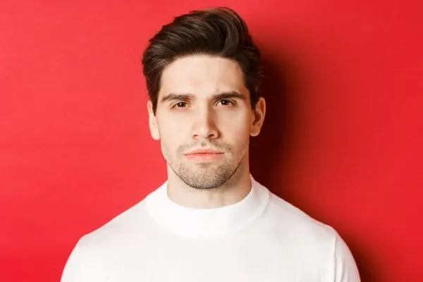 Man displaying smooth facial contours and refined structure from Botox facial contouring