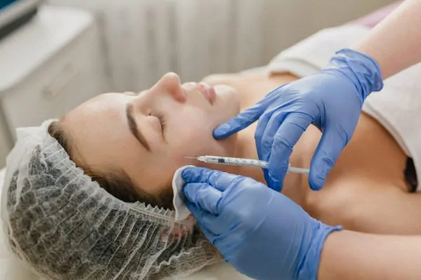 Botox procedure of a woman