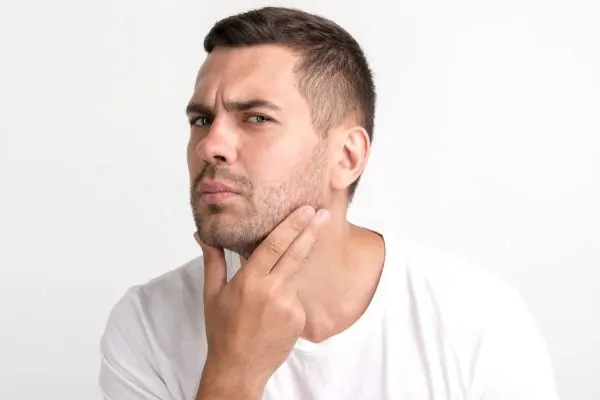 Close-up man wanting PDO Thread Lift
