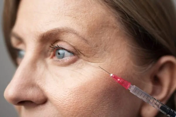 Close up woman with Botox Treatment