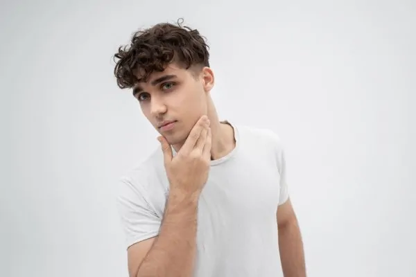 Handsome man posing after Neck Liposuction