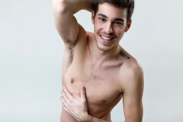 happy man from Successful liposuction Procedure