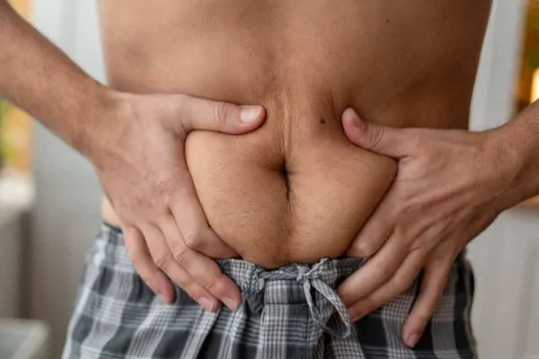 Person with abdominal fat problems