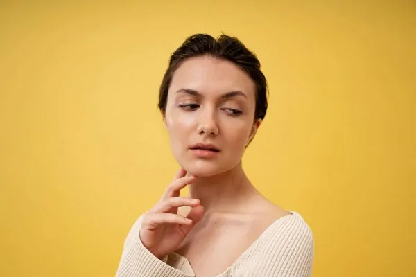 portrait of woman with Chin Fillers