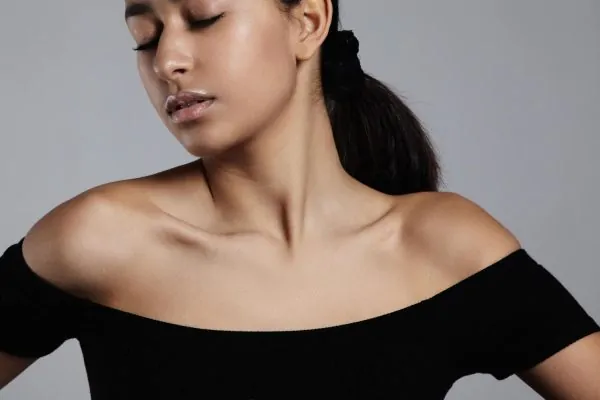 Woman with Neck Liposuction Fixed Jowls